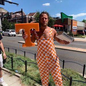 Uni of Tennessee checkered overalls